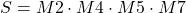 Rendered by QuickLaTeX.com S = M2 \cdot M4 \cdot M5 \cdot M7
