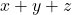 Rendered by QuickLaTeX.com x+ y+ z