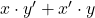 Rendered by QuickLaTeX.com x \cdot y^\prime + x^\prime \cdot y