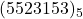 Rendered by QuickLaTeX.com (5523153)_{5}