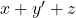 Rendered by QuickLaTeX.com x+ y^\prime+ z