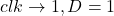 Rendered by QuickLaTeX.com clk \rightarrow 1, D=1