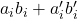 Rendered by QuickLaTeX.com a_i b_i + a_i^\prime b_i^\prime