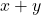 Rendered by QuickLaTeX.com x + y