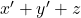 Rendered by QuickLaTeX.com x^\prime+ y^\prime+ z