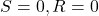 Rendered by QuickLaTeX.com S=0, R=0