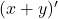 Rendered by QuickLaTeX.com (x + y)^\prime
