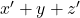 Rendered by QuickLaTeX.com x^\prime+ y+ z^\prime