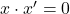 Rendered by QuickLaTeX.com x \cdot x^\prime = 0