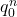 Rendered by QuickLaTeX.com q_0^n