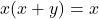 Rendered by QuickLaTeX.com x(x+y) = x