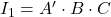 Rendered by QuickLaTeX.com I_1 = A^\prime \cdot B \cdot C