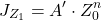 \[ J_{Z_1} = A^\prime \cdot Z_0^n \]