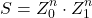 \[ S = Z_0^{n} \cdot Z_1^{n} \]