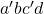 Rendered by QuickLaTeX.com a^{\prime} b c^{\prime} d