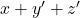 Rendered by QuickLaTeX.com x+ y^\prime+ z^\prime