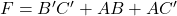 Rendered by QuickLaTeX.com F = B^\prime C^\prime + A B + A C^\prime