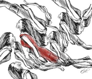 Maude Pelletier - « Échos », dessin numérique, 2023